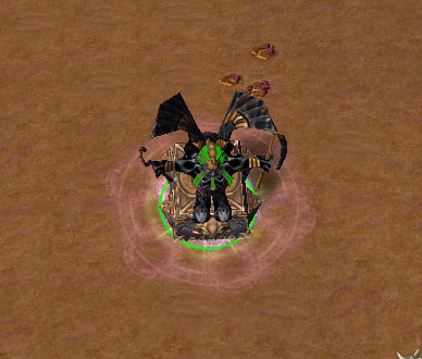 Screenshot de l'Obsidian Statue vue de haut