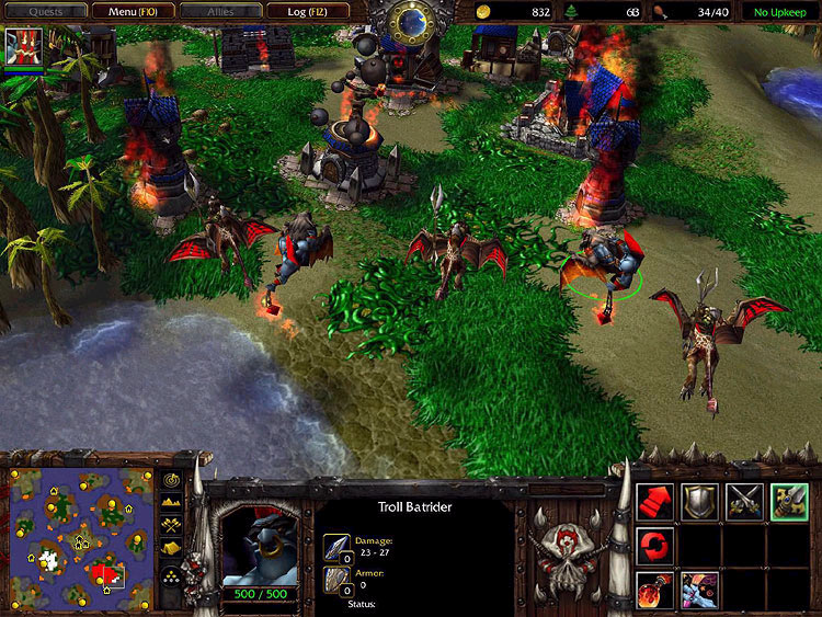 Screenshot de l'extension de Warcraft III (janvier 2003)