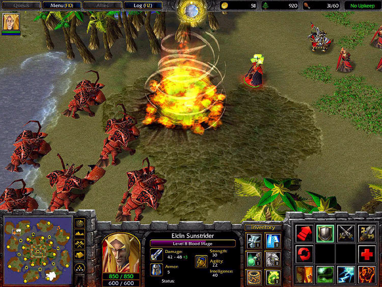 Screenshot de l'extension de Warcraft III (janvier 2003)