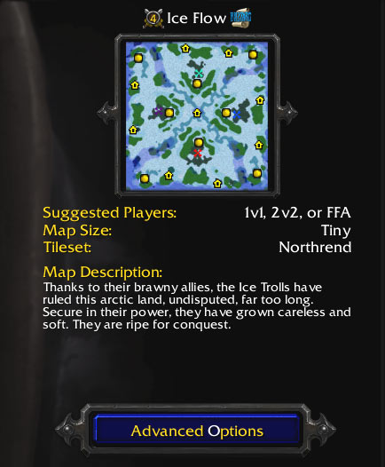 Screenshot de la beta de Frozen Throne.