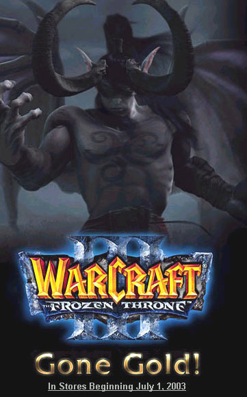 Image de la page d'accueil du site de Blizzard (mai 2003).