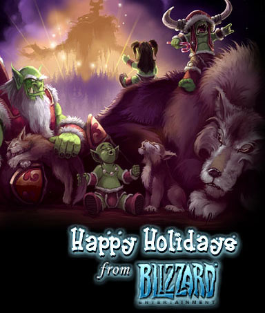 Image de la page d'accueil du site de Blizzard (décembre 2003).