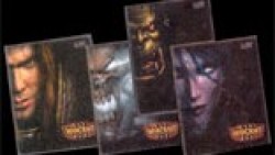 Image des 4 boîtes qui seraient disponibles pour Warcraft III (avril 2002).