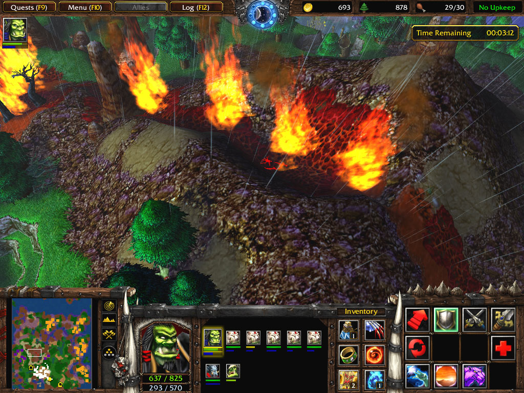 Screenshot de la démo de Warcraft III